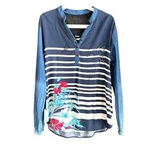 Desigual Multicolor Buttoned Denim Shirt